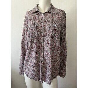 Sonoma Floral Blouse Sz S Cottage Core Boho Ranch Rustic Granola Girl Hippie